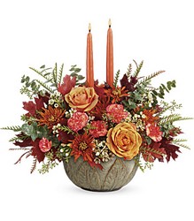 Teleflora's Artisanal Autumn Centerpiece from Swindler and Sons Florists in Wilmington, OH